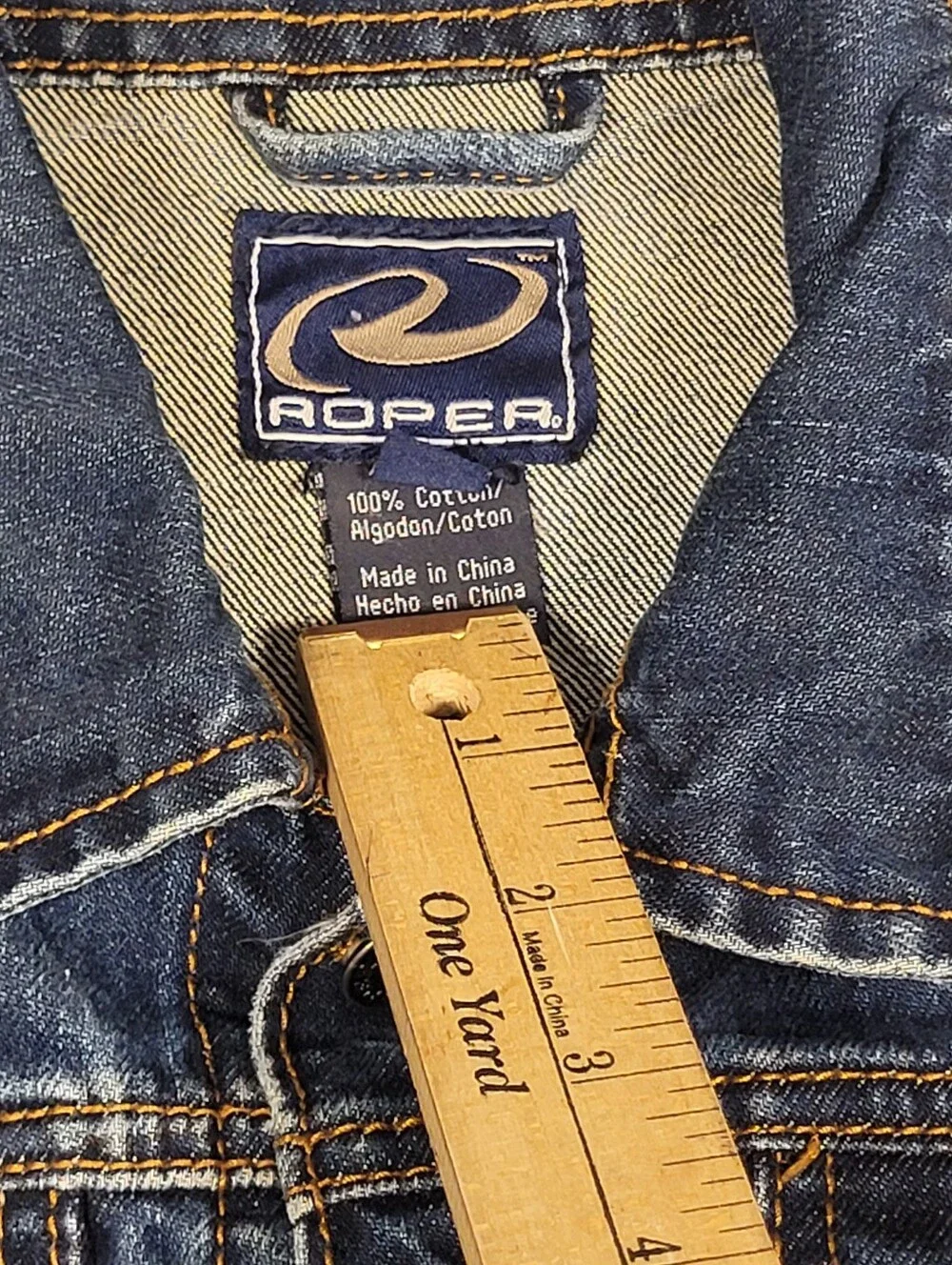 Roper Blue Denim Western Jacket Youth Boys Size Small